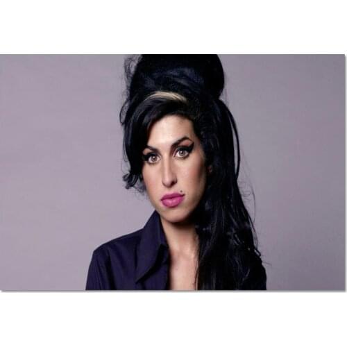 Fashion Classic Custom Amy Winehouse Canvas Painting Poster Home Decor Cloth Silk Fabric Wall Art Poster for Living Room