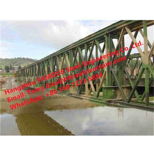 Q345 Modular Bailey Panel Used For Temporary Support On Viaduct Overpass Expressway Construction
