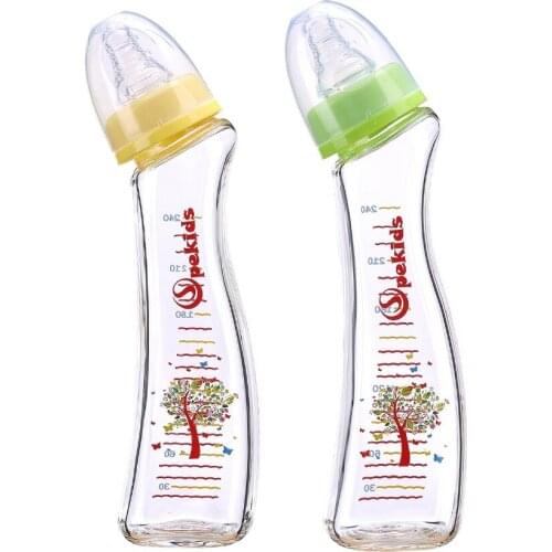 2019 New design mamadeira BPA Free Food Grade feeding milk bottle glass baby bottle for newborn