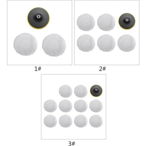 7'' Car Polishing Disc Self-Adhesive Buffing Waxing Sponge Wool Wheel Polishing Pad For Car Polisher Drill Adapter