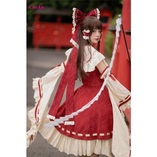 Hot Game Touhou Project Hakurei Reimu Cosplay Costume Fashion Elegant Uniforms Female Activity Party Role Play Clothing S-XL