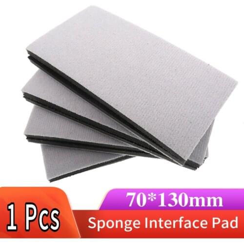 70*130mm Rectangle Soft Sponge Interface Pad Damping Pad for Sander Backing Pad Abrasive tools Accessories - Hook and Loop