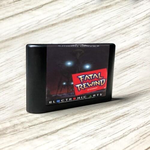 Fatal Rewind - EUR Label Flashkit MD Electroless Gold PCB Card forSega Genesis Megadrive Video Game Console