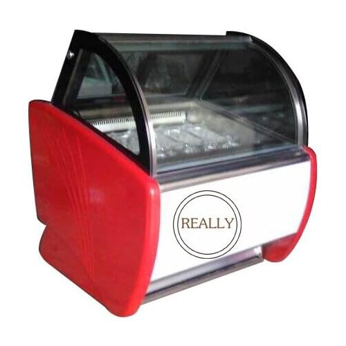 With refrigerator/freezer and 10 cooling tanks/barrels single round flat pan fried ice cream machine