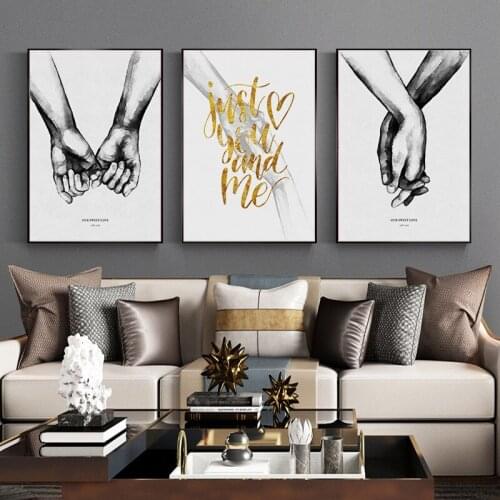 Modern Nordic Style Sweet Love Minimalist Decorative Painting Canvas Paintings Printed Poster for living room bedroom wall decor