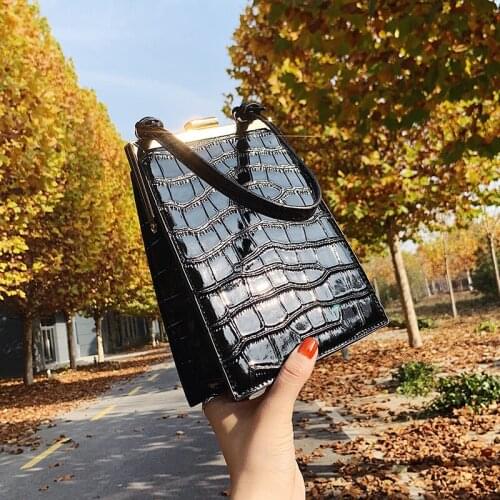 Alligator Pattern Vintage PU Leather Crossbody Bag 2021 New Shoulder Bag Branded Designer Women Tote Bag Hand Bag