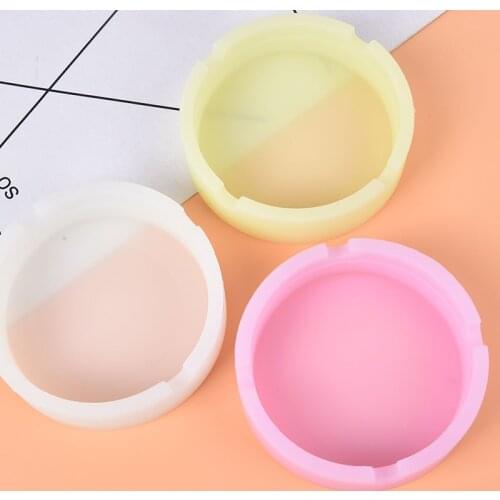 Luminous Silicone Gel Ashtray Light Circular Ashtray New Fluorescent Smoke Convenient Cigarette Case Drop Creative Ashtrays