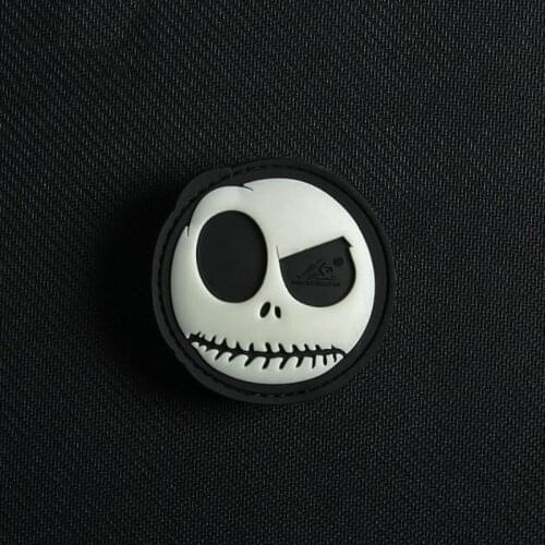 Noctilucent Clown 3D PVC Rubber Patch Velcro Chapter For Clothes Backpack Vest Motorcycle Helmet Badge Halloween Decoration Gift