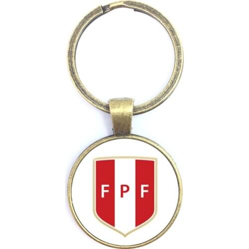 Totem Of Football Team Peru,Croatia,Tunisia,Saudi Arabia,Senegal Football Fans Glass Dome Pendant Keychain Souvenir