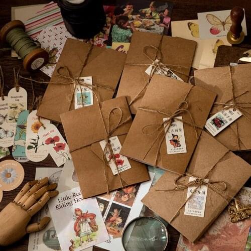 Journamm 30pcs/pack Vintage Material Paper Stickers Scrapbooking Deco Junk Journal School Creative Stationery Combination Set