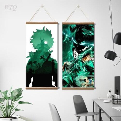 Japanese Anime My Hero Academia Midoriya Izuku Anime Posters Canvas Painting Retro Poster Wall Decor Wall Art Picture Home Decor