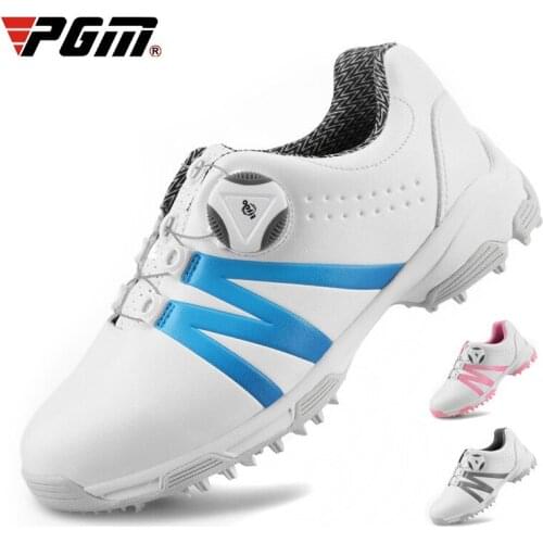 Pgm Women Golf Shoes Waterproof Lightweight Golf Sneakers Spikes Non-Slip Sports Comfortable Shoes D0844