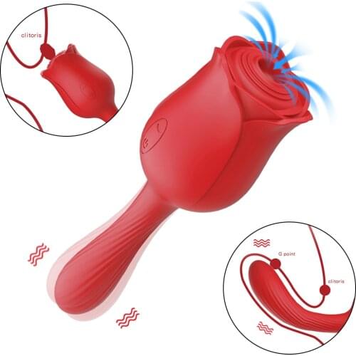 Rose Shape Sucking Vibrator for Women Vaginal Clitoris Stimulator Sucker Female Masturbator Dildo Vibator Nipple Vacuum Sex Toys