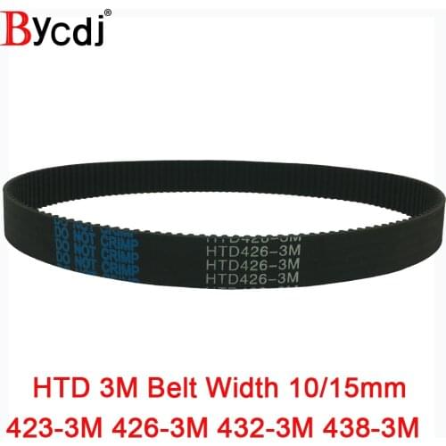 Arc HTD 3M Timing belt C=423 426 432 438 width 6-25mm Teeth141 142 144 146 HTD3M synchronous pulle 423-3M 426-3M 432-3M 438-3M
