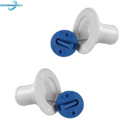 2PCS Nylon Plastic UV Stabilized Marine Deck Filler of WATER 38mm Socket Motorhome Yacht Caravans Camper Vans Truck Marine Boat