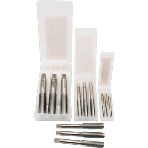 2Pcs Thread Tap Ball Bearing Steel Taper Plug Tap M3x0.5/M4x0.7/M5x0.8/M6x1.0 HSS Machine Hand Screw Thread Metric Plug Taps