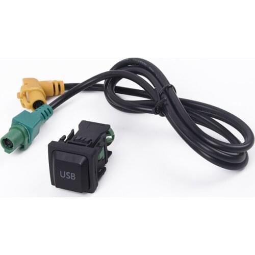 2pcs USB Switch Cable Harness Socket Controls Interior Set For Golf SCIROCCO RCD510 RNS315 MK5 MK6 Useful Portable
