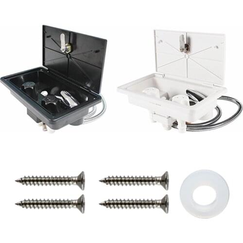 2020 New Caravan RV Exterior Shower Box Kit with Lock Faucet Hose Camper Trailer Cowboy Shower Boat Camper Motorhome Accessories
