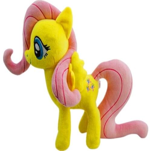 30cm High Good Quality Yellow pink Horse Unicorn Stuffed PP Cotton Soft Plush Doll Toy