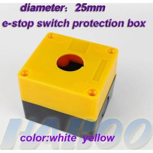 5pcs/lot diameter 25mm for mushroom head e-stop switch or push button switch protection box 1NO+1NC