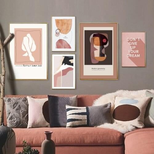 Abstract human body Color block Line Wall Art Canvas Painting Nordic Posters And Prints Wall Pictures For Living Room Home Decor