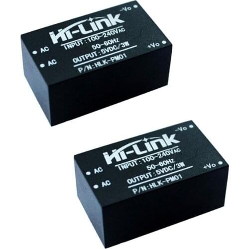 Free shipping 2pcs/lot AC-DC 220V to 5V 600mA mini power supply module IOT smart home HLK-PM01