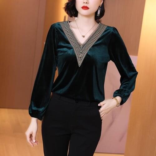 Plus size V-neck blouses for women fashion noveltie elegant camisa feminina pastel blusas mujer de moda 2020