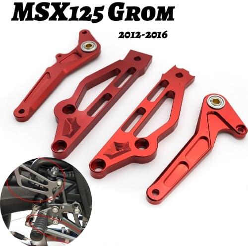 For Honda MSX125 Grom 2012-2016 CNC Adjustable Gear Shift Shifter Lever + Wing Motorcycle Rearset Foot Peg Shifters Levers MSX