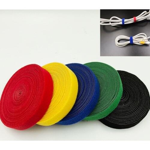 1CM/2cm*1M Hook and Loop Double Sided Tape Self Adhesive Fastener Colored Adhesive Tape Cable Tie Loop Hook Without Glue