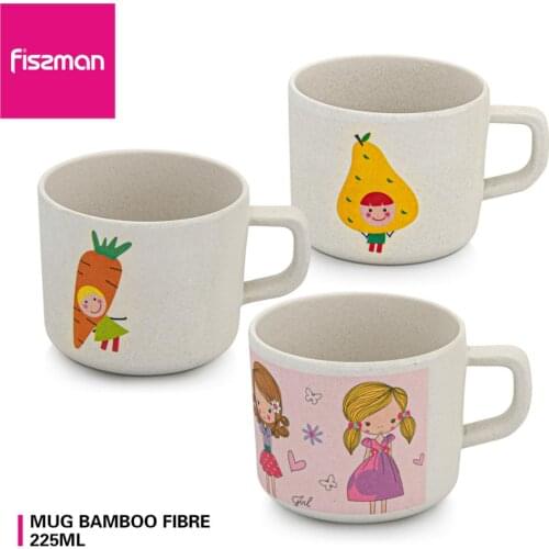 FISSMAN 225ml Bamboo Fibre Kids Cup Cartoon Fruit Juice Milk Mug