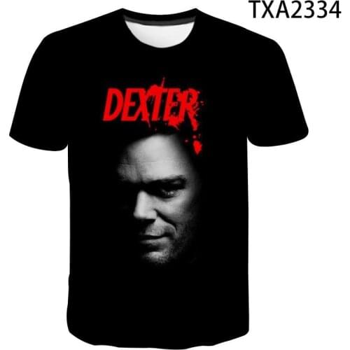 New 3D Printed T-Shirt Men Women Children Cotton Dexter Shirt Casual Streetwear Short Sleeve Tops Boy Girl Kids Summer Cool Tee