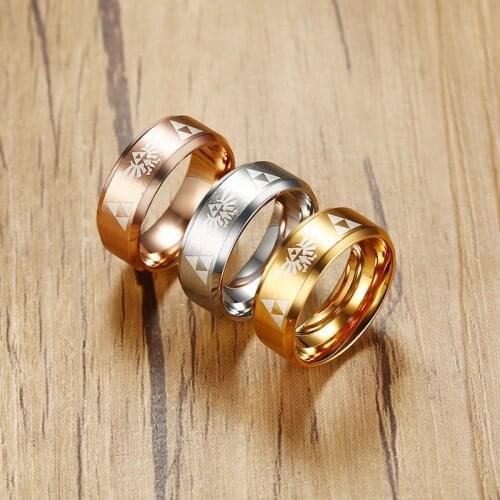 8mm Stainless Steel Ring for Men Game Rings Party Jewelry