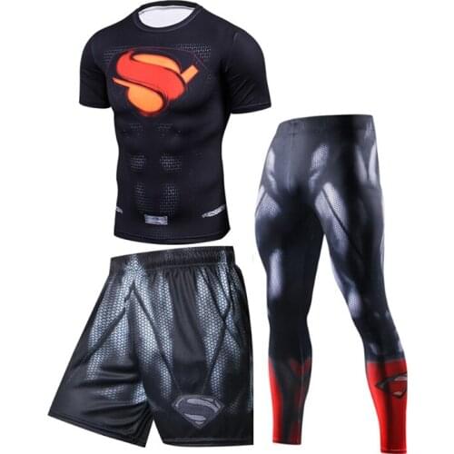 Mens Suit Boxing Suit Gym Fitness Training Suit Basketball Football Suit 3D Mens Tight fitting Jogging Suit Marathon Running