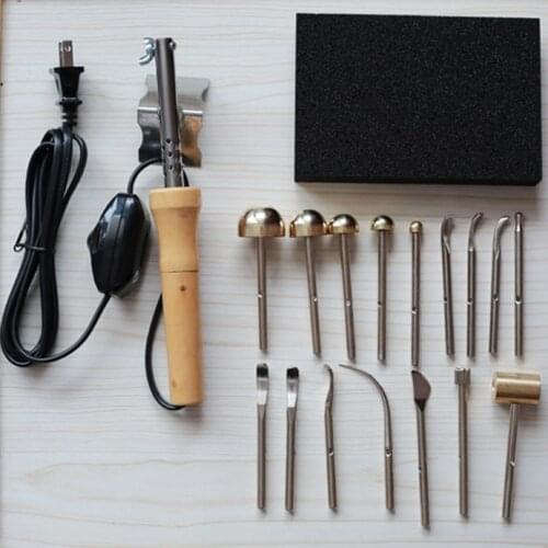 Cloth Fabric Flower Making Tools set, 16 heads+Soldering iron with power control