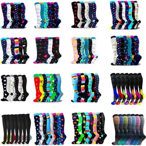 Multi Pairs Men Women Compression Socks Pack Stockings Best Graduated Nurses For Edema Diabetes Varicose Veins Plantar Fasciitis