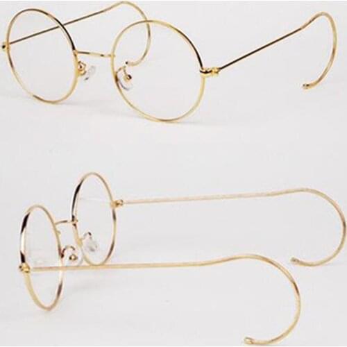 48mm Vintage Round Antique Wire Rim Metal Reading Glasses Full Rim +75 +100 +125 +175 +200 +225 +250 +275 +375 +400 +450 +600