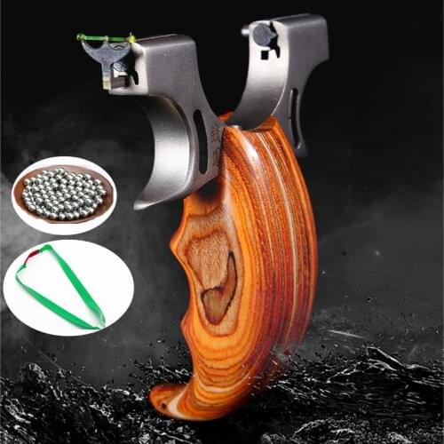 Hunting tool Powerful catapult With rubber band Fast bow/Stainless steel bow body+Technology wood/shooting toy slingshot set