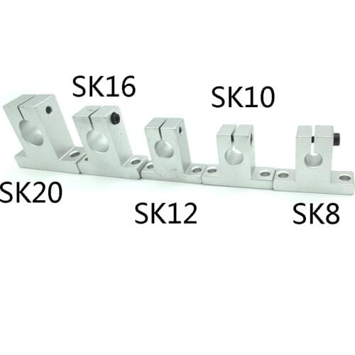 Linear Rail Shaft Support SK8/SK10/SK12/SK13/SK16/SK20 for 8mm/10mm/12mm/13mm/16mm/20mm 3D printer Part