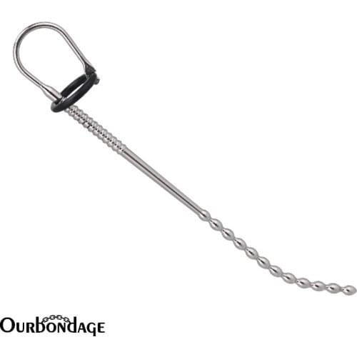 Ourbondage 2 Size Stainless Steel Urethral Catheter Chastity Penis Sounds Urethral Insert Dilator Penis Sounding Sex Toy For Men
