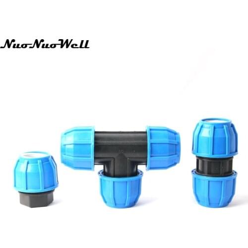 1pc NuoNuoWell Plastic 50mm ID 1-1/2" Quick Connector For PVC PPR Pipe Repair Water Tube Joint PE Farm Garden Hose Adapter