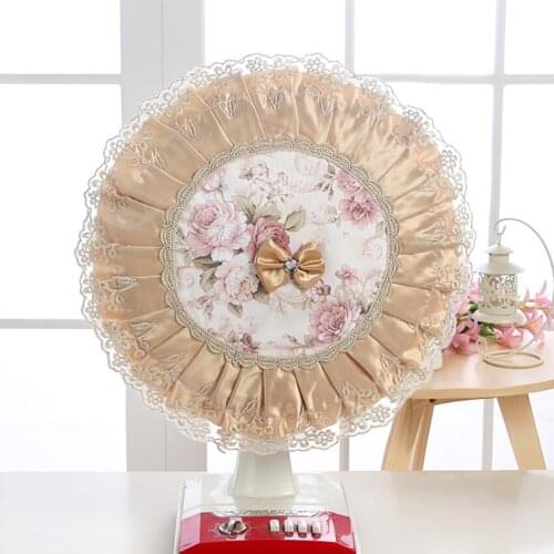 Creative Flower Pattern Electric Fan Dust Covers Protection Cover, Dust-proof European Lace Household Floor Fan Cover Kit