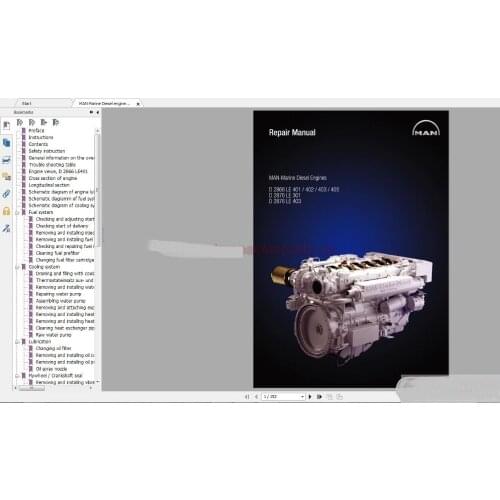 Truck & Bus Full Service Manual, Service Training, Schematic Hydraulic, Schematic Electrical for man