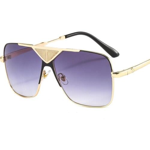 2021 Retro Men Square luxury Sunglasses Brand Designer Fashion Women Gradient Lens Fashion Glasses UV400 Female Sun Glasses