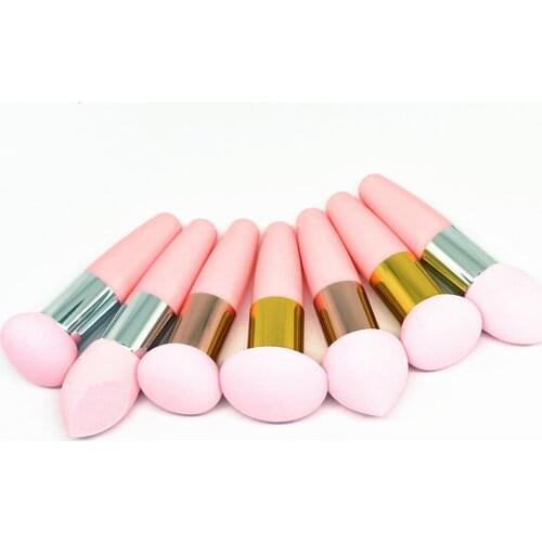 3/7Pcs Makeup Sponges Profession Makeup Foundation Beauty Pen Sponge Puff for Liquid Creams Powders Puff Beauty Tools Pink Set