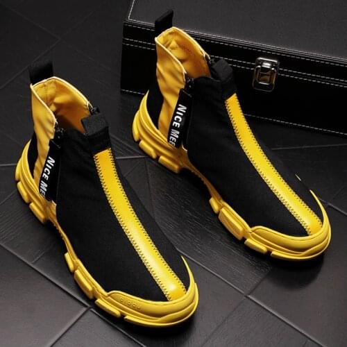 Stephoes New Arrival Men Fashion Casual High Top Shoes Spring Autumn Breathable Youth Trend Leisure Ankle Boots Male Sneakers
