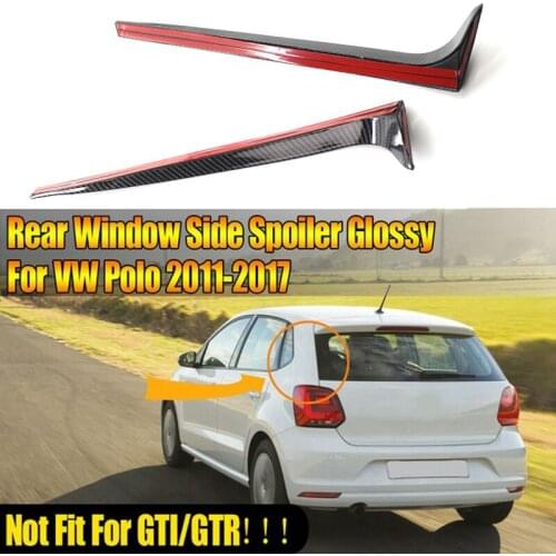 Carbon Fiber Style Rear Window Side Spoiler Canard Canards Splitter for Polo MK5 2011-2017