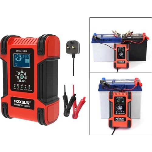 Car Battery Charger Fast Power Automatic Motorcycle Charge Charging UK Plug