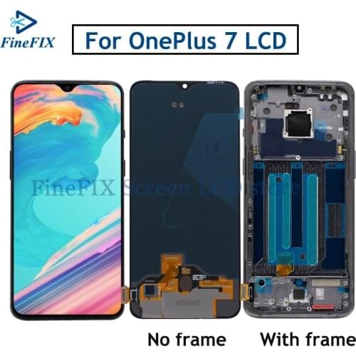 6.41'' LCD For Oneplus 7 LCD Display Touch Screen Digitizer Assembly Replacement Part For Oneplus 7 LCD With Frame
