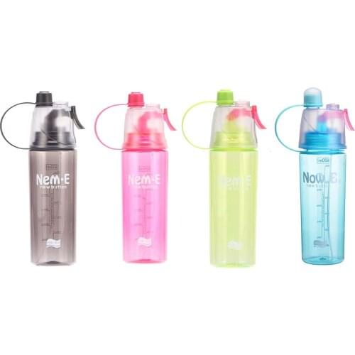 1Pcs Portable Sports Water Bottle Portable Outdoor Plastic Spray Bottle Leakproof Cool Kettle Outdoor Supplies
