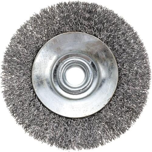 1Pcs Wire Bevel Brush 100mm Steel Wire Wheel Brush M14 Thread For Angle Grinder Metal Cleaning Rust Removal Sanding Polishing